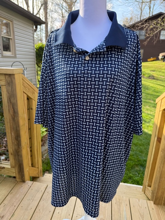 Goodfellow & Co Other - Goodfellow & Co Navy and White Patterned Polo